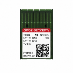 NEEDLES GROZ-BECKERT UY-128 GAS - TV X 3 (1PK - 10 NEEDLES)