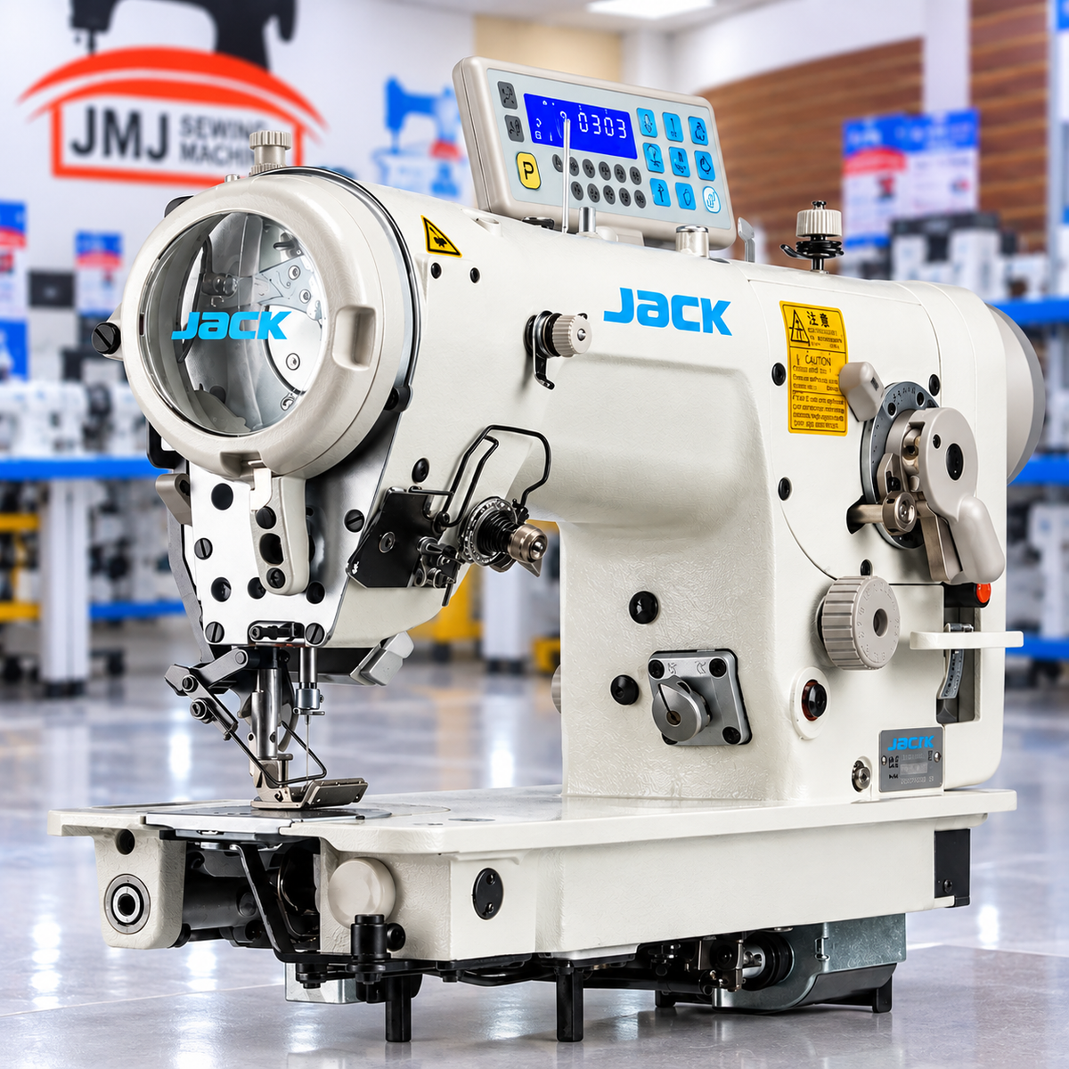 JACK® JK-T2284B-4E Single Needle Standard & 3-Step Zigzag Direct Drive Industrial Sewing Machine – Complete with Table & Stand