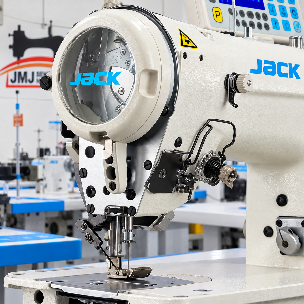 JACK® JK-T2284B-4E Single Needle Standard & 3-Step Zigzag Direct Drive Industrial Sewing Machine – Complete with Table & Stand