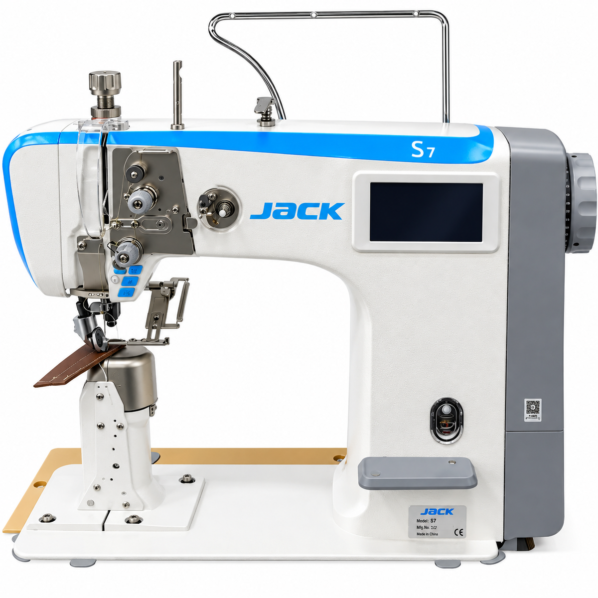 JACK® JK-S7-91-T Single Needle Post-Bed Triple Feed Industrial Lockstitch Sewing Machine – Complete with Table & Stand