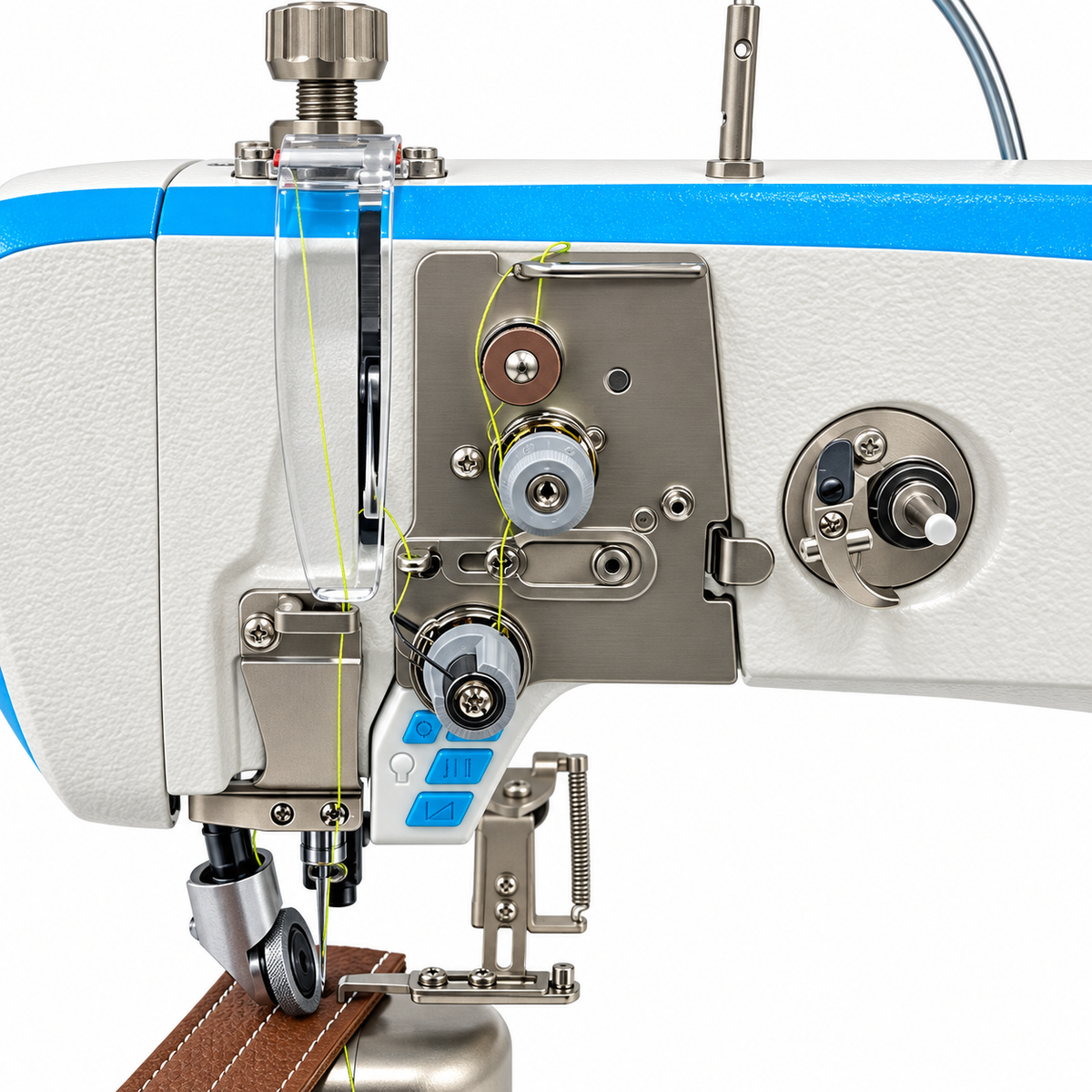 JACK® JK-S7-91-T Single Needle Post-Bed Triple Feed Industrial Lockstitch Sewing Machine – Complete with Table & Stand