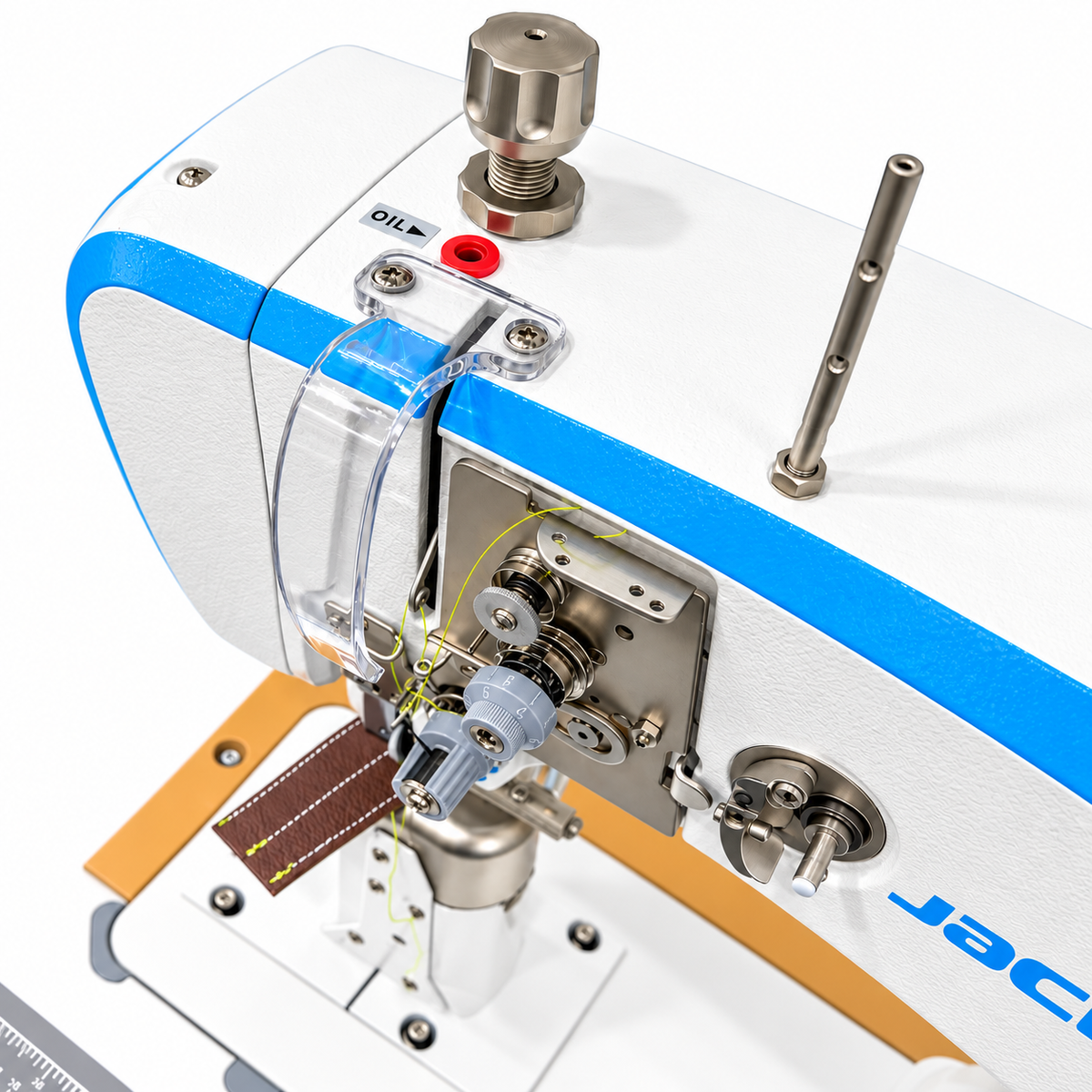 JACK® JK-S7-91-T Single Needle Post-Bed Triple Feed Industrial Lockstitch Sewing Machine – Complete with Table & Stand