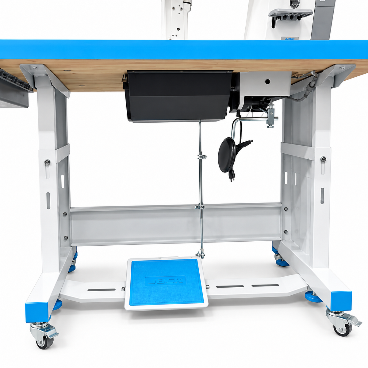 JACK® JK-S7-91-T Single Needle Post-Bed Triple Feed Industrial Lockstitch Sewing Machine – Complete with Table & Stand