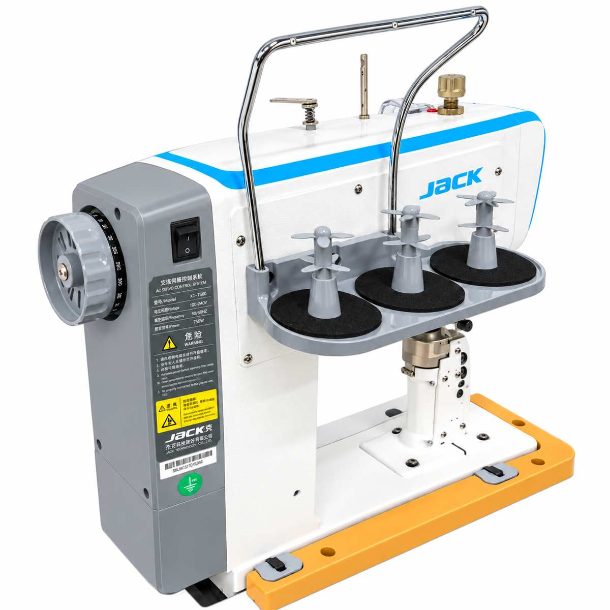 JACK® JK-S7-91-T Single Needle Post-Bed Triple Feed Industrial Lockstitch Sewing Machine – Complete with Table & Stand