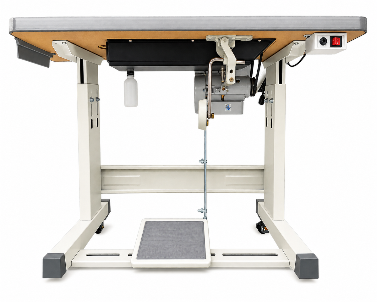 CONSEW® 339RB-4 Heavy-Duty Two Needle Walking Foot Industrial Lockstitch Sewing Machine – Complete with Table & Stand