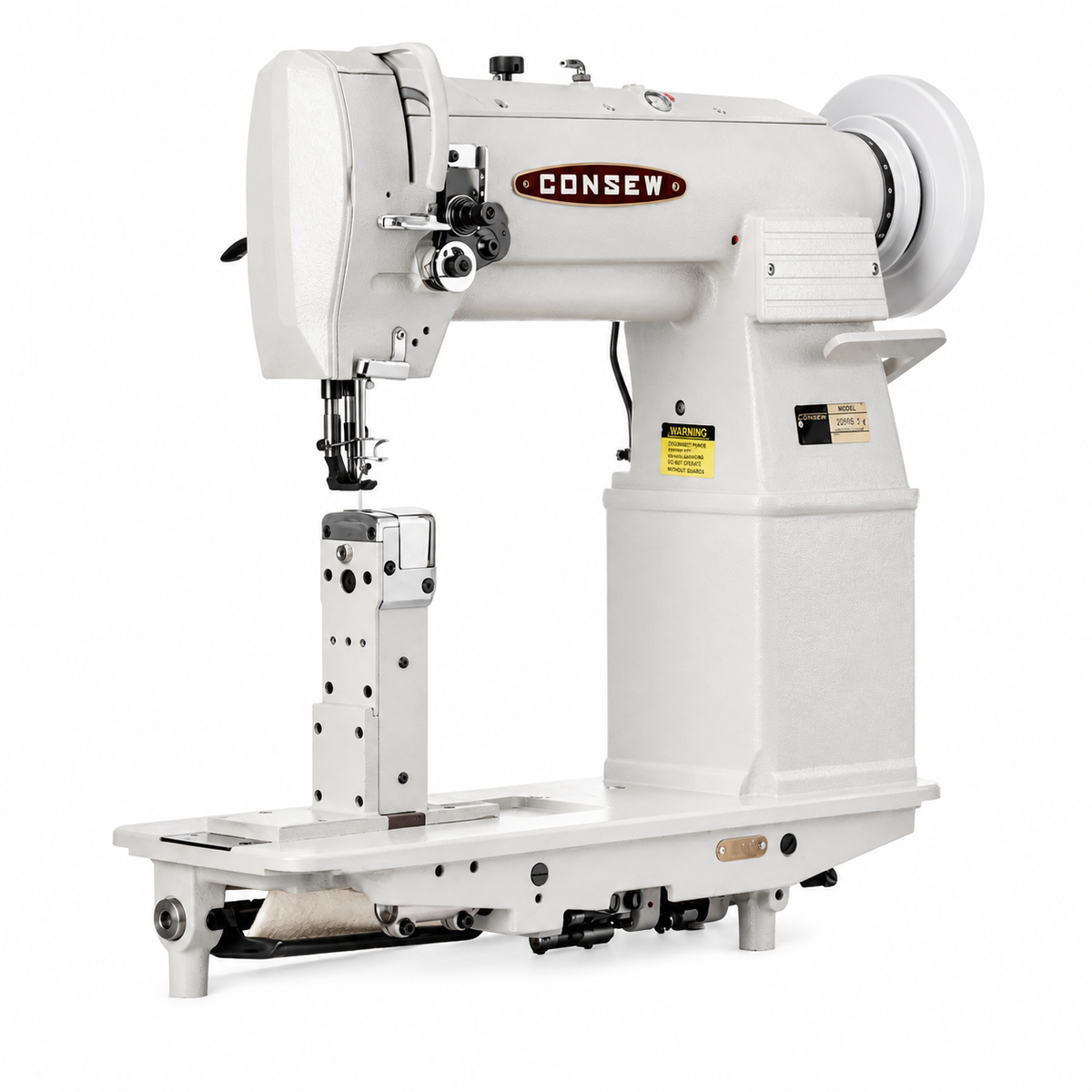 CONSEW® 289RB-2 High-Speed Post Bed Walking Foot Industrial Lockstitch Sewing Machine – Complete with Table & Stand