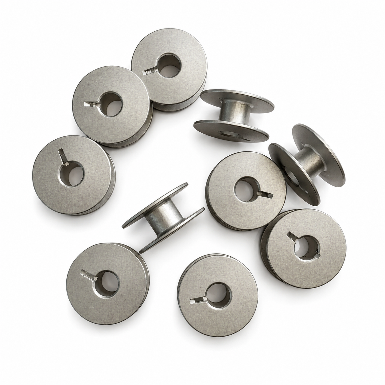 BOBBIN ALUMINUM 55623A (PACK OF 10 BOBBINS) for A5e, F5, A4, A2,CONSEW-7360,JUKI-DDL8700,DDL9000,DDL8000,