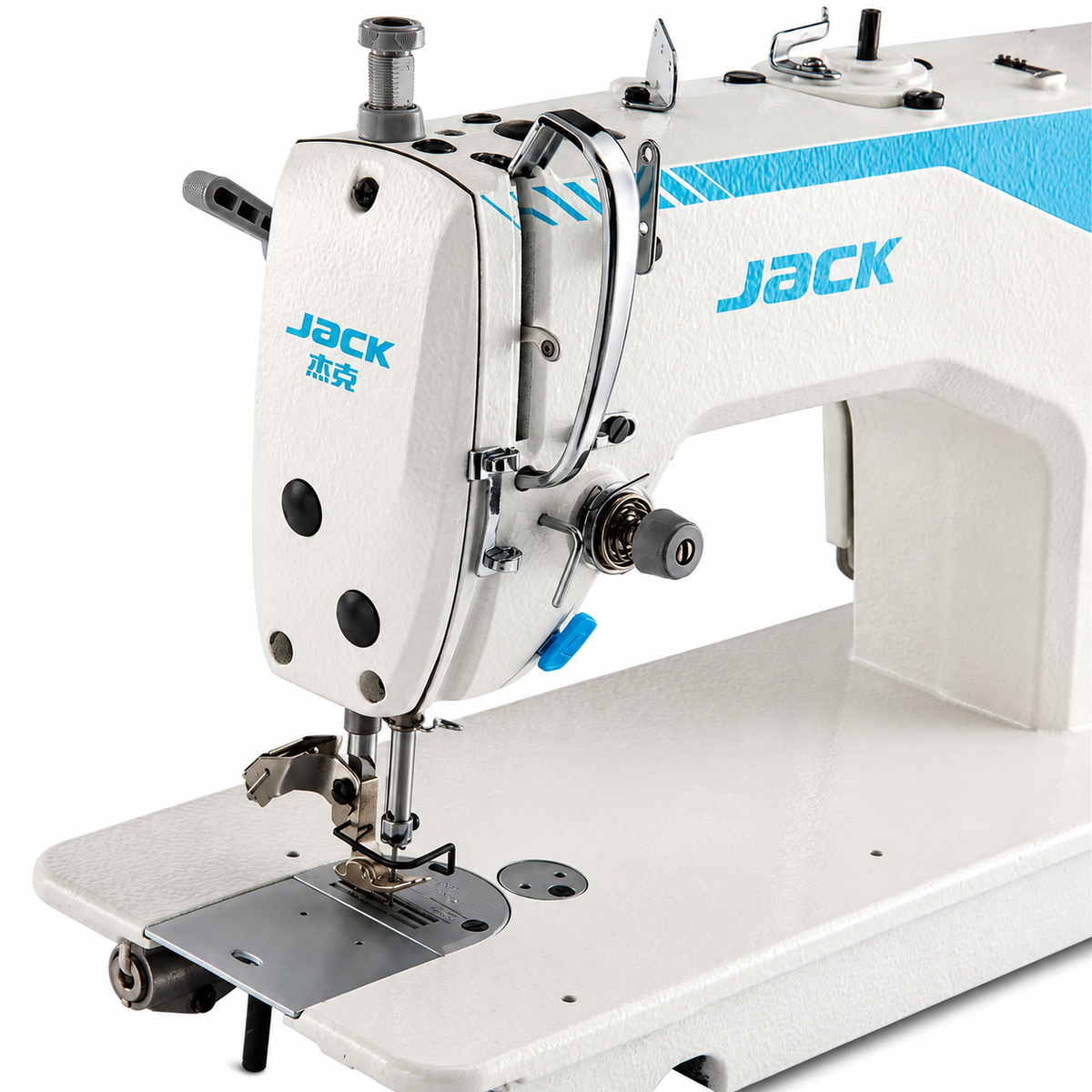 JACK® F5-HL-7 Single Needle Double Capacity Hook Direct Drive Industrial Lockstitch Sewing Machine – Complete with Table & Stand