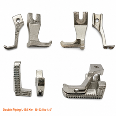Welting / Double Piping With Groove Walking Foot Presser Foot Set