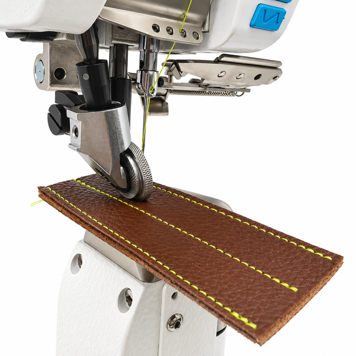 JACK® JK-S5-91C Automatic Post-Bed Industrial Sewing Machine with Synchronized Roller Foot – Complete with Table & Stand