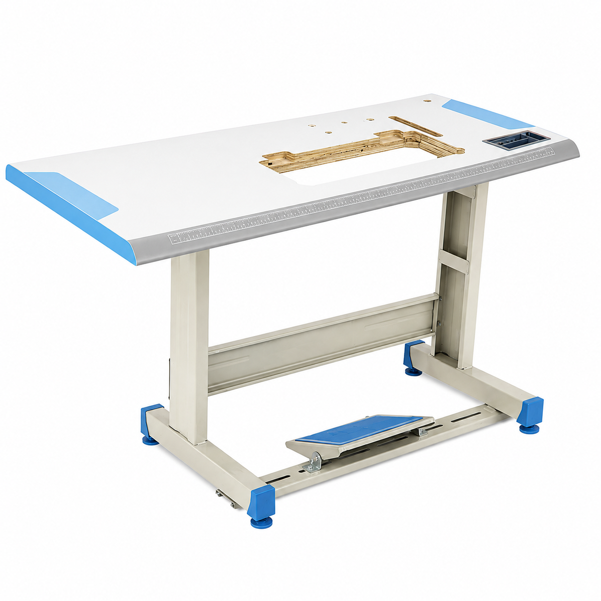 Industrial Sewing Machine Table with Frame Assembly – For Single Needle Machines – NOT ASSEMBLED