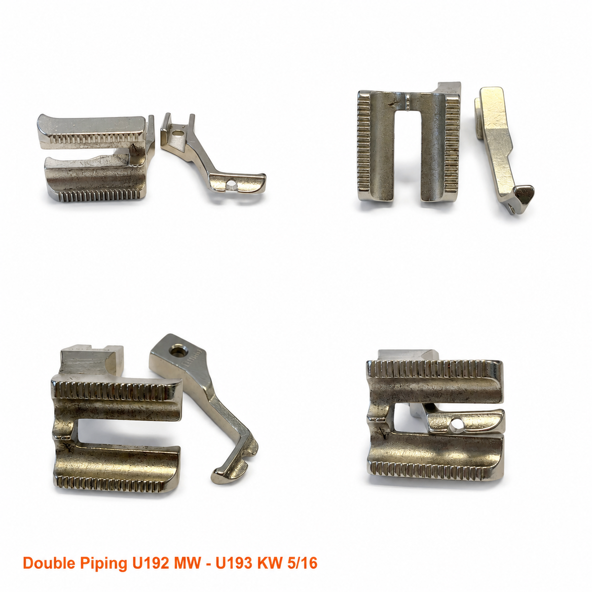 Welting / Double Piping With Groove Walking Foot Presser Foot Set