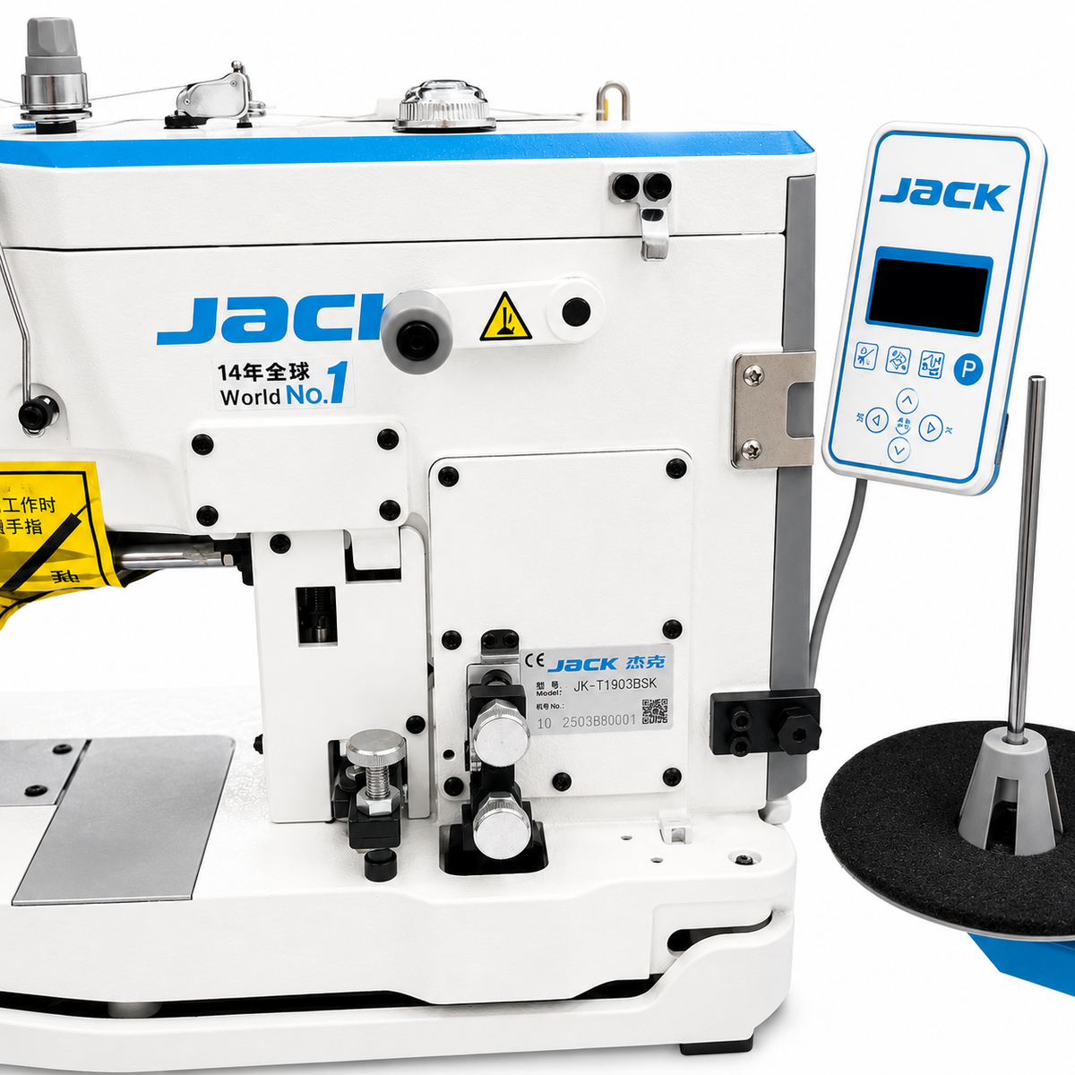 JACK® JK-T783G-Z Mechanical Digital Buttonhole Industrial Sewing Machine – Complete with Table & Stand