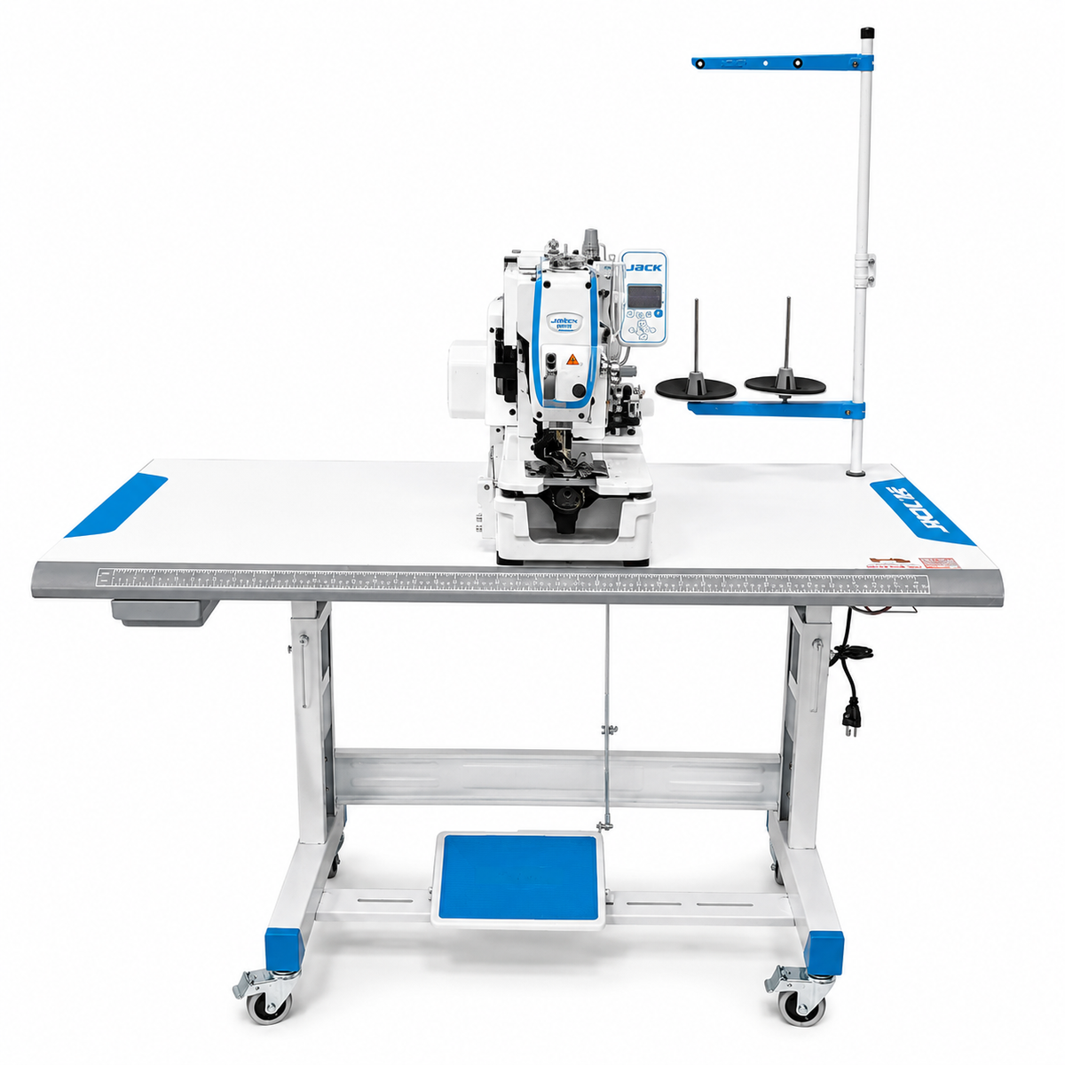 JACK® JK-T783G-Z Mechanical Digital Buttonhole Industrial Sewing Machine – Complete with Table & Stand
