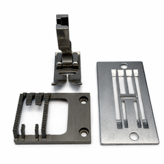 1 Set 8mm Throat Plate, Feed Dog & Presser Foot for 20U Zigzag Sewing Machines