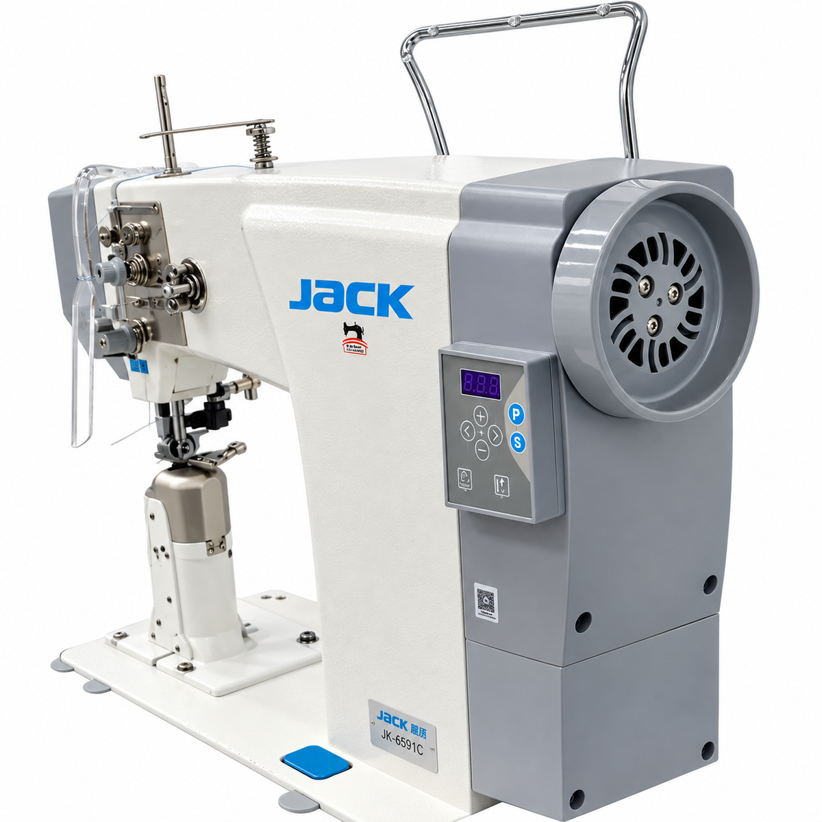 JACK® JK-6591C Direct Drive Roller Feed Post-Bed Industrial Sewing Machine – Complete with Table & Stand