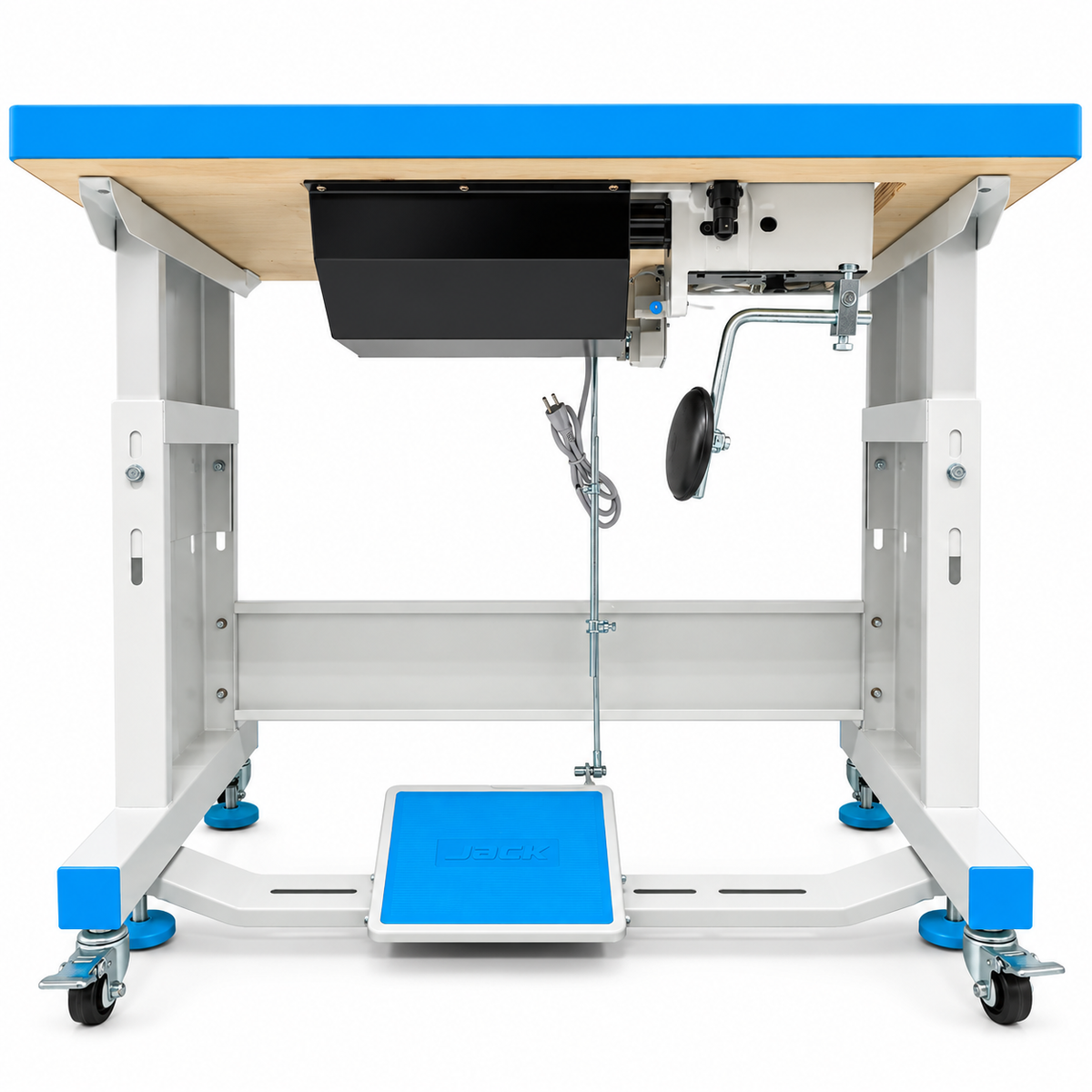 JACK® JK-6591C Direct Drive Roller Feed Post-Bed Industrial Sewing Machine – Complete with Table & Stand