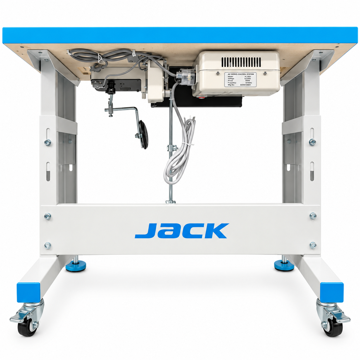 JACK® JK-6591C Direct Drive Roller Feed Post-Bed Industrial Sewing Machine – Complete with Table & Stand