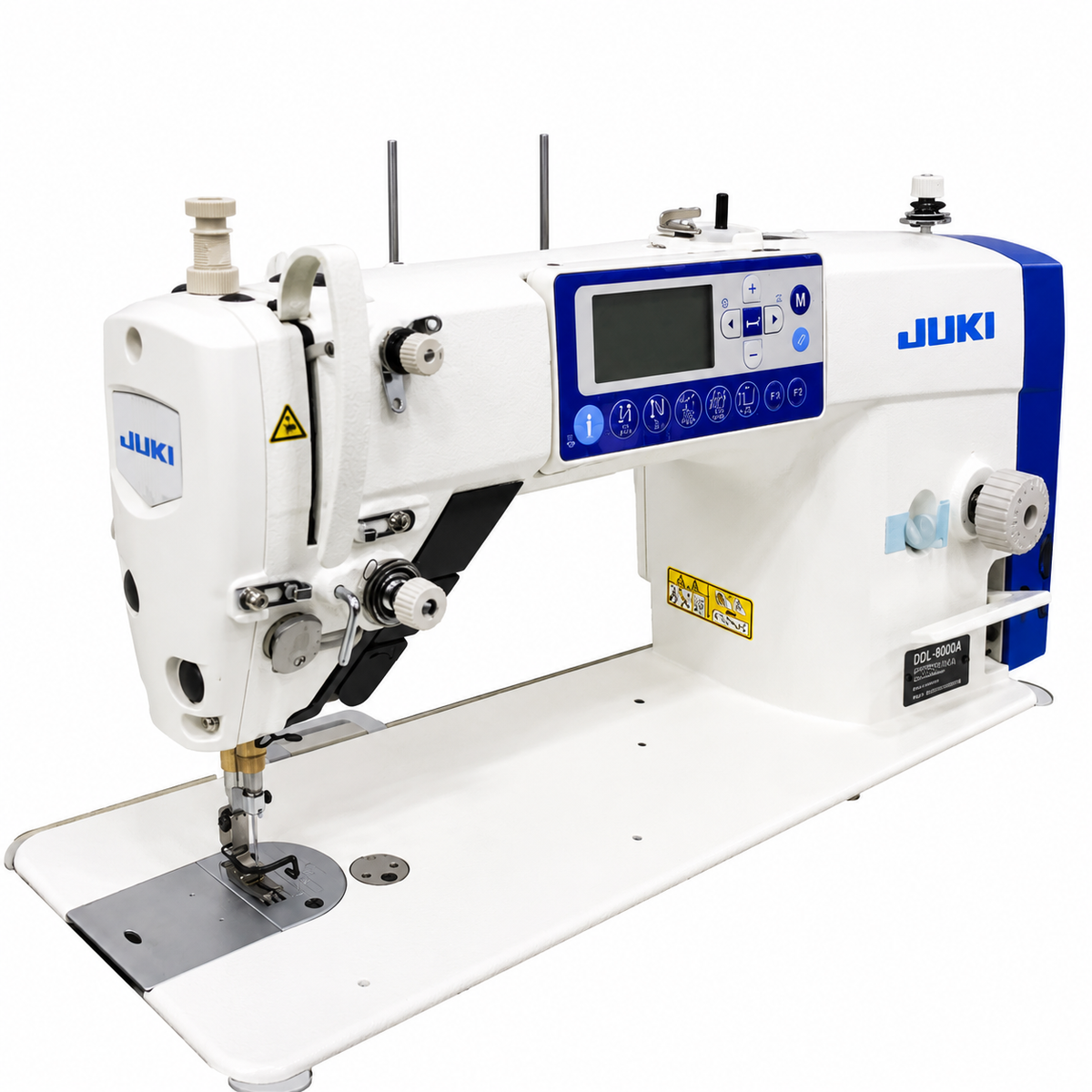 JUKI® DDL-8000A Single Needle Direct Drive Fully Automatic Drop Feed Industrial Lockstitch Sewing Machine – Complete with Table & Stand