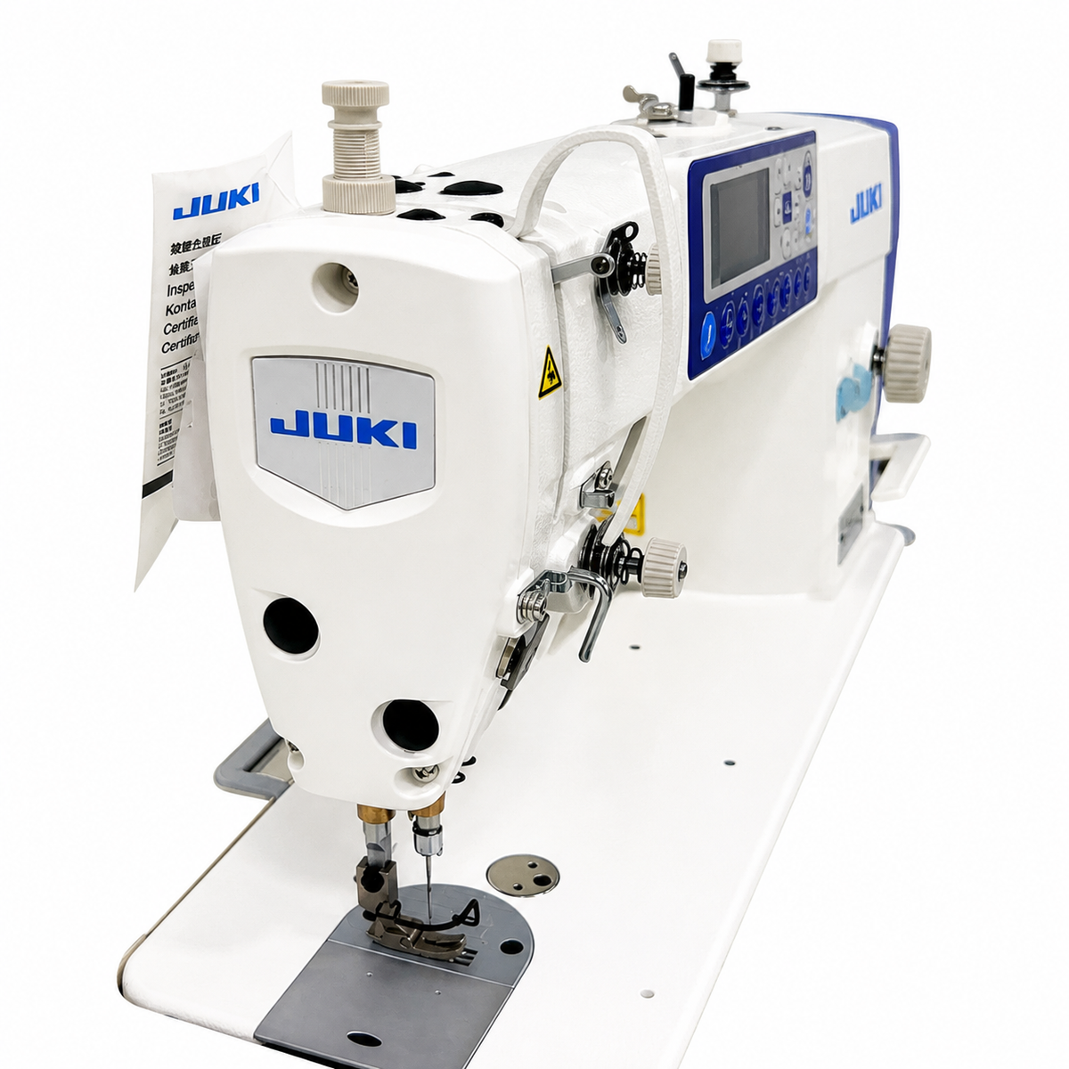 JUKI® DDL-8000A Single Needle Direct Drive Fully Automatic Drop Feed Industrial Lockstitch Sewing Machine – Complete with Table & Stand