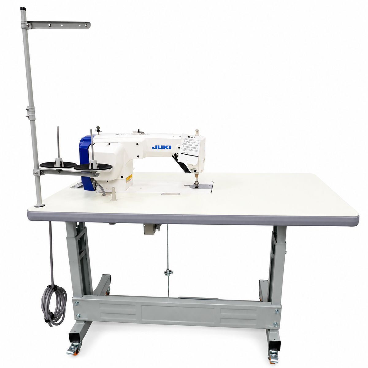 JUKI® DDL-8000A Single Needle Direct Drive Fully Automatic Drop Feed Industrial Lockstitch Sewing Machine – Complete with Table & Stand