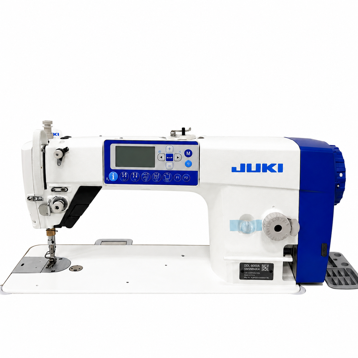JUKI® DDL-8000A Single Needle Direct Drive Fully Automatic Drop Feed Industrial Lockstitch Sewing Machine – Complete with Table & Stand