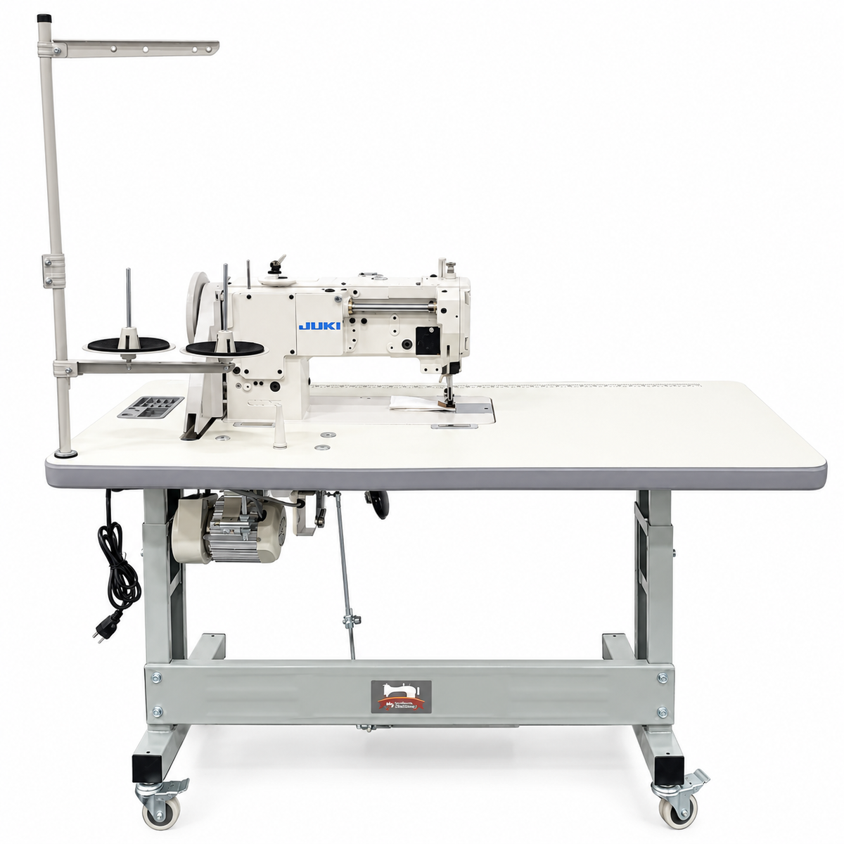 JUKI® DNU-1541 Single Needle Heavy-Duty Unison Feed Walking Foot Industrial Sewing Machine – Complete with Table & Stand