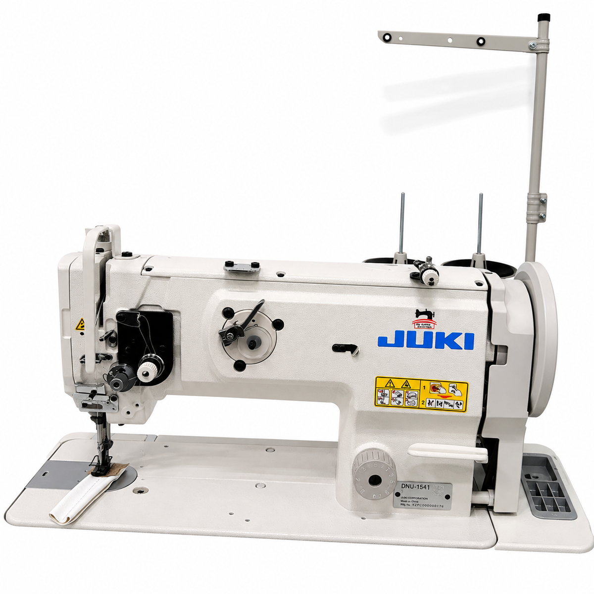 JUKI® DNU-1541S Single Needle Heavy-Duty Unison Feed Walking Foot Industrial Sewing Machine – Complete with Table & Stand