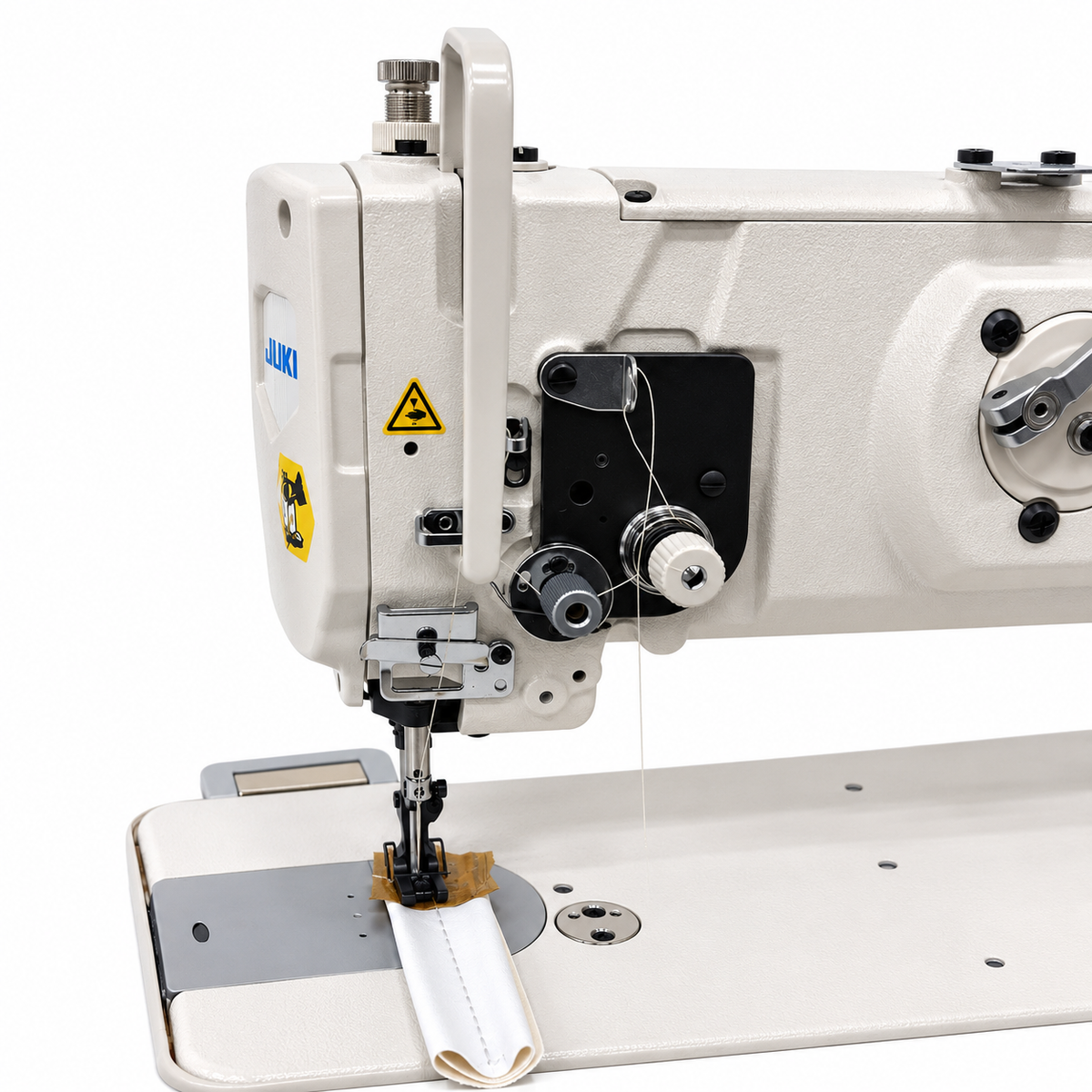 JUKI® DNU-1541S Single Needle Heavy-Duty Unison Feed Walking Foot Industrial Sewing Machine – Complete with Table & Stand