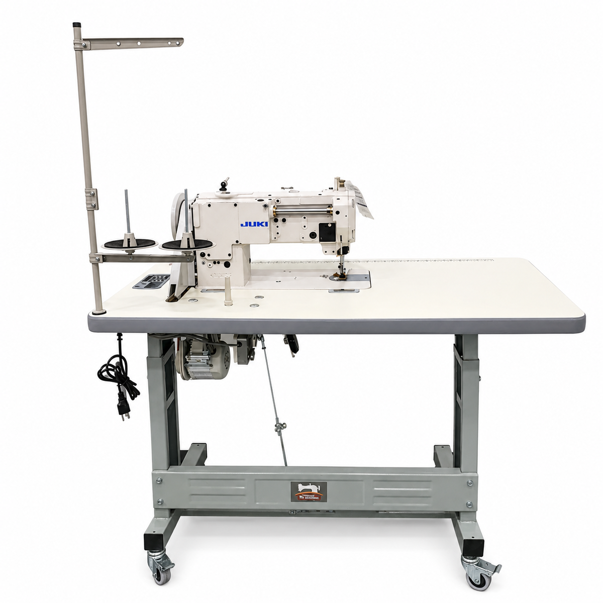JUKI® DNU-1541S Single Needle Heavy-Duty Unison Feed Walking Foot Industrial Sewing Machine – Complete with Table & Stand