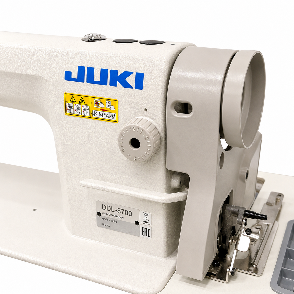 JUKI® DDL-8700 Single Needle Industrial Lockstitch Sewing Machine with Servo Motor – Complete with Table & Stand