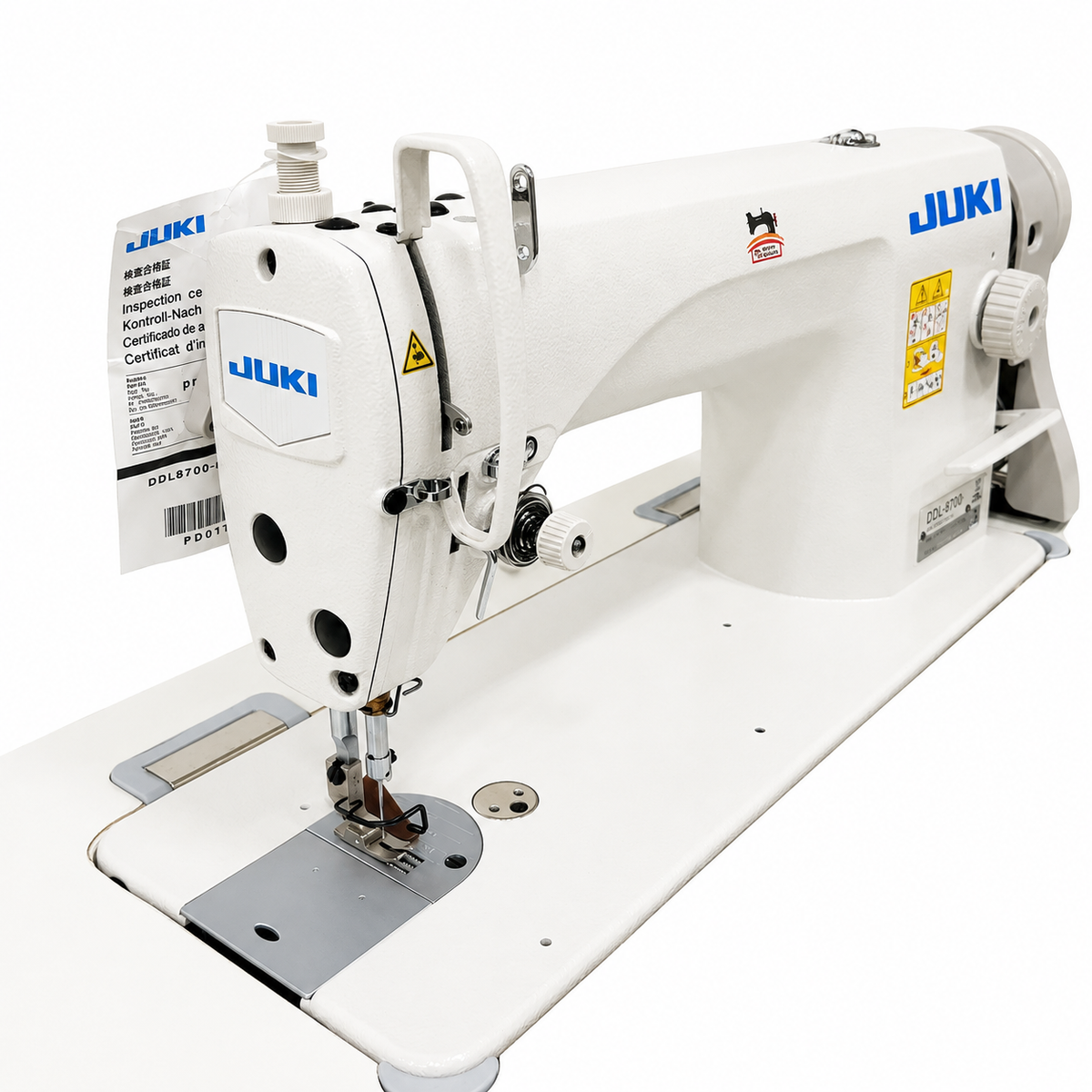 JUKI® DDL-8700 Single Needle Industrial Lockstitch Sewing Machine with Servo Motor – Complete with Table & Stand