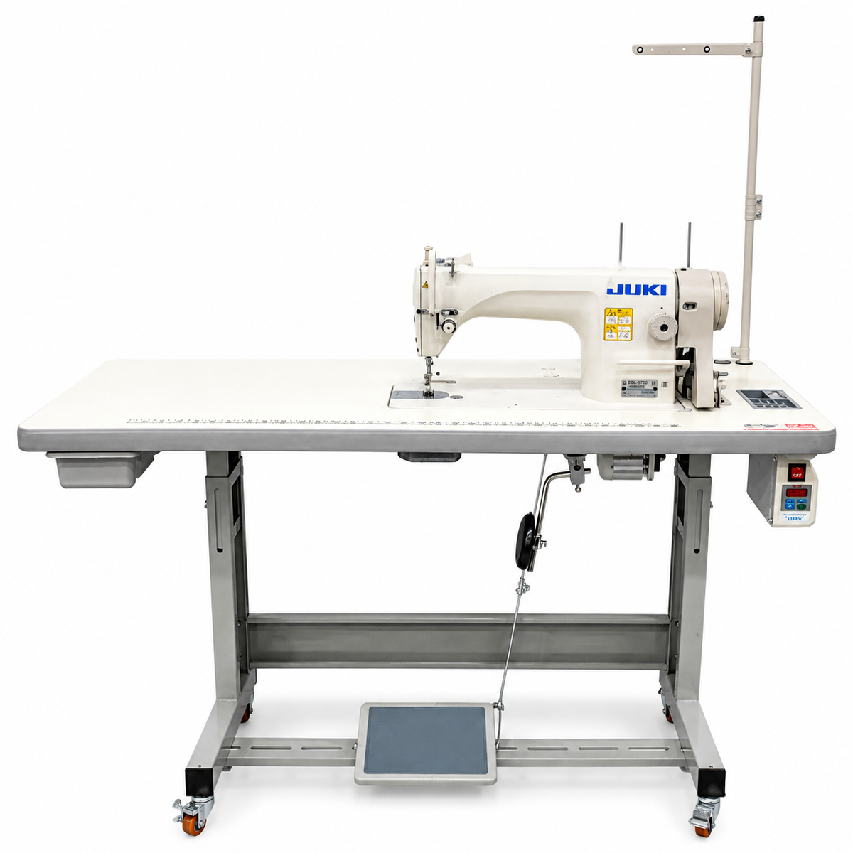 JUKI® DDL-8700H Heavy-Duty Single Needle Industrial Lockstitch Sewing Machine – Complete with Table & Stand