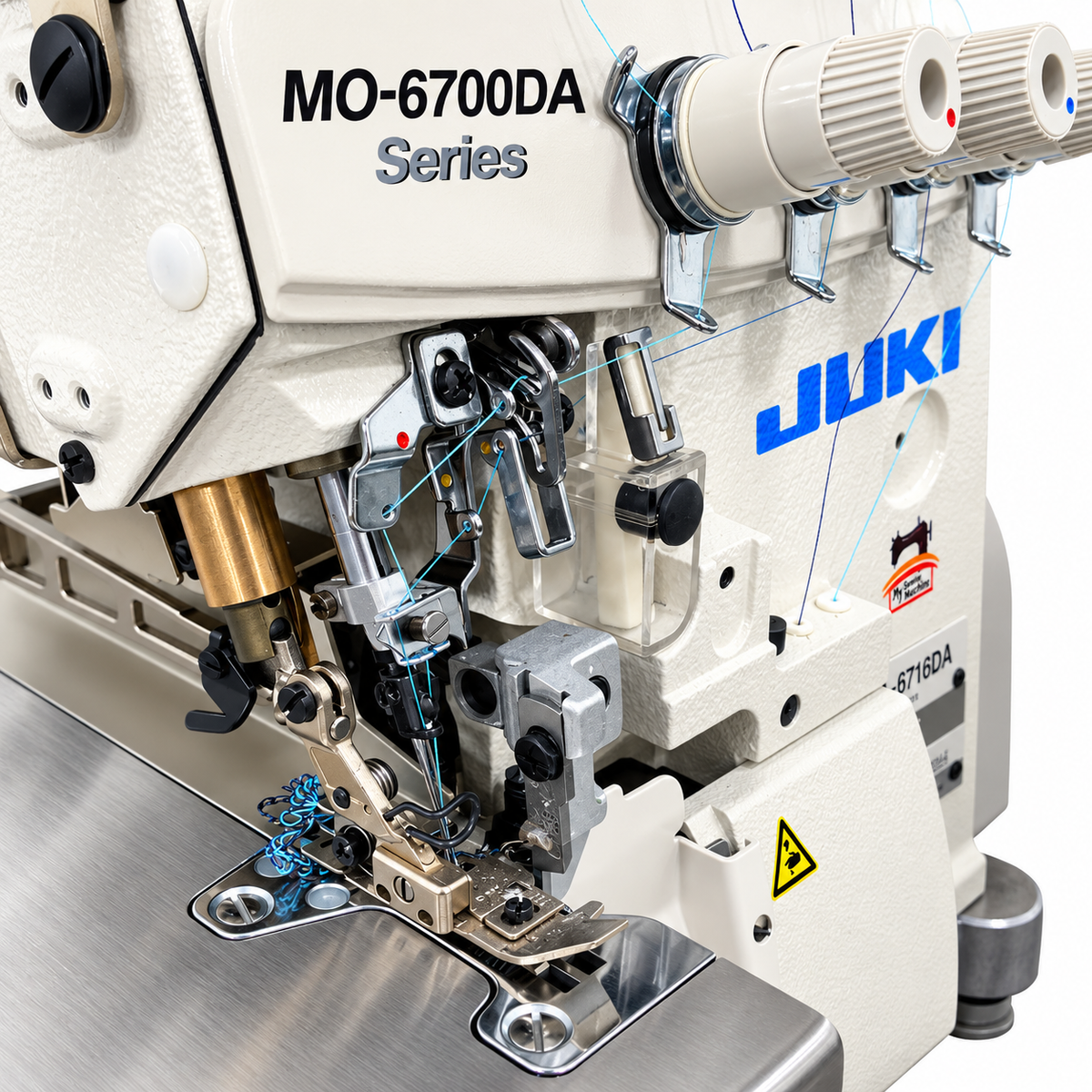 JUKI® MO-6716DA-DE4-40H 5-Thread Overlock Industrial Sewing Machine – Complete with Table & Stand
