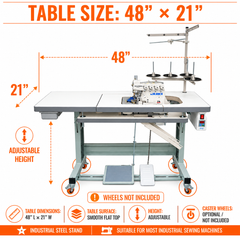 JUKI® MO-6714DA-BE6-40H 4-Thread Industrial Overlock Sewing Machine – Complete with Table & Stand