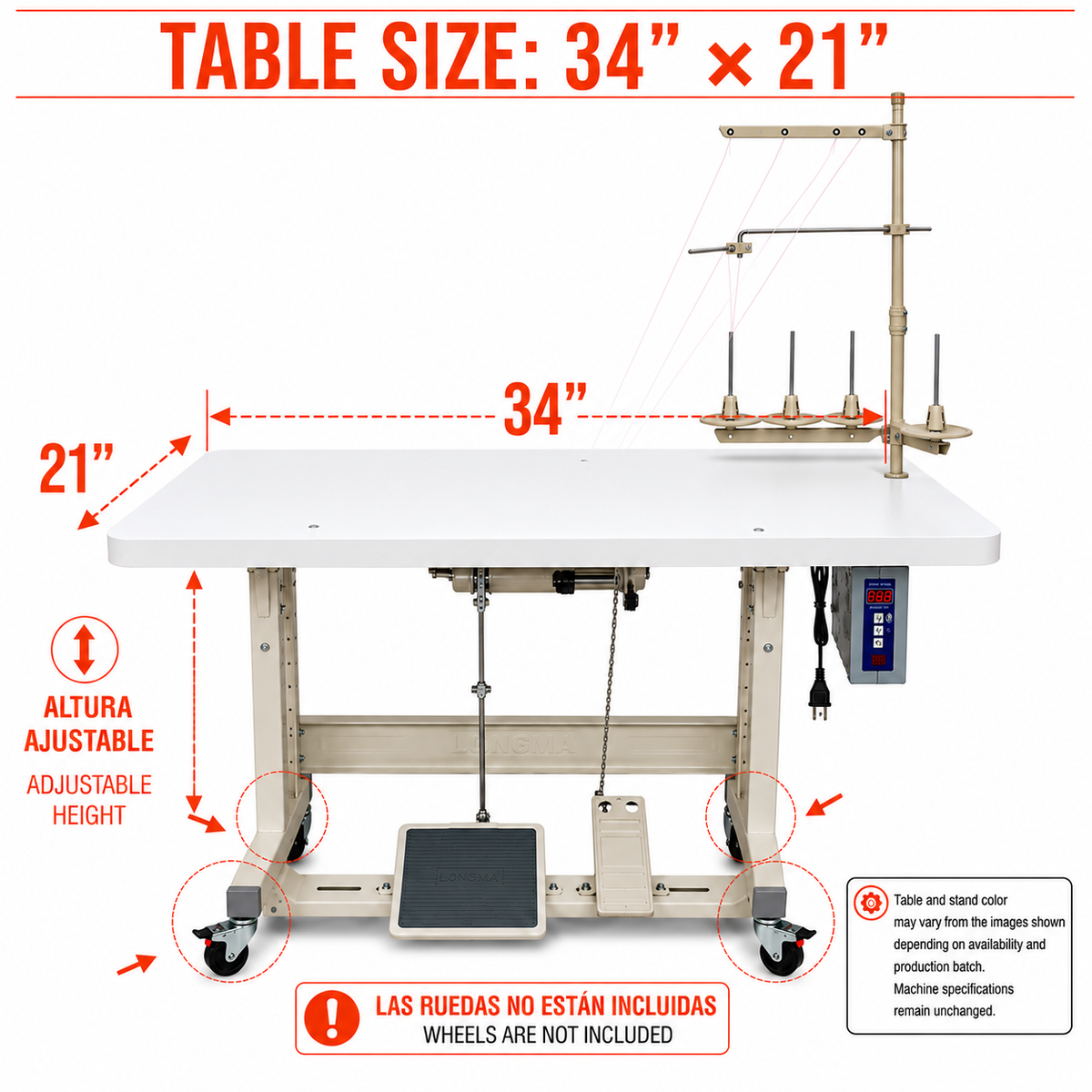 JUKI® MO-6714DA-BE6-40H 4-Thread Industrial Overlock Sewing Machine – Complete with Table & Stand