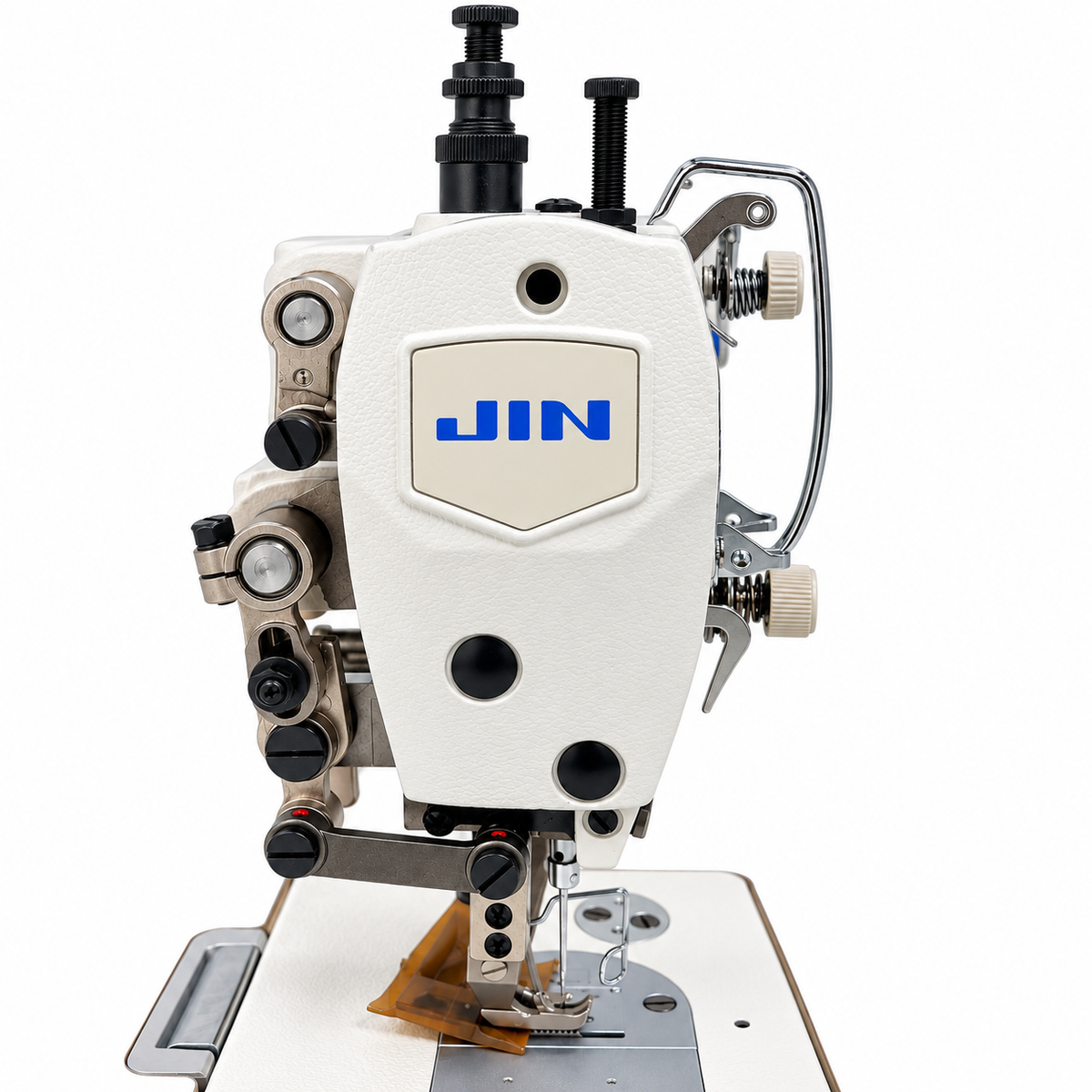 JIN® NA-11UT Industrial Lockstitch Sewing Machine for Leather, Canvas & Upholstery – Complete with Table & Stand