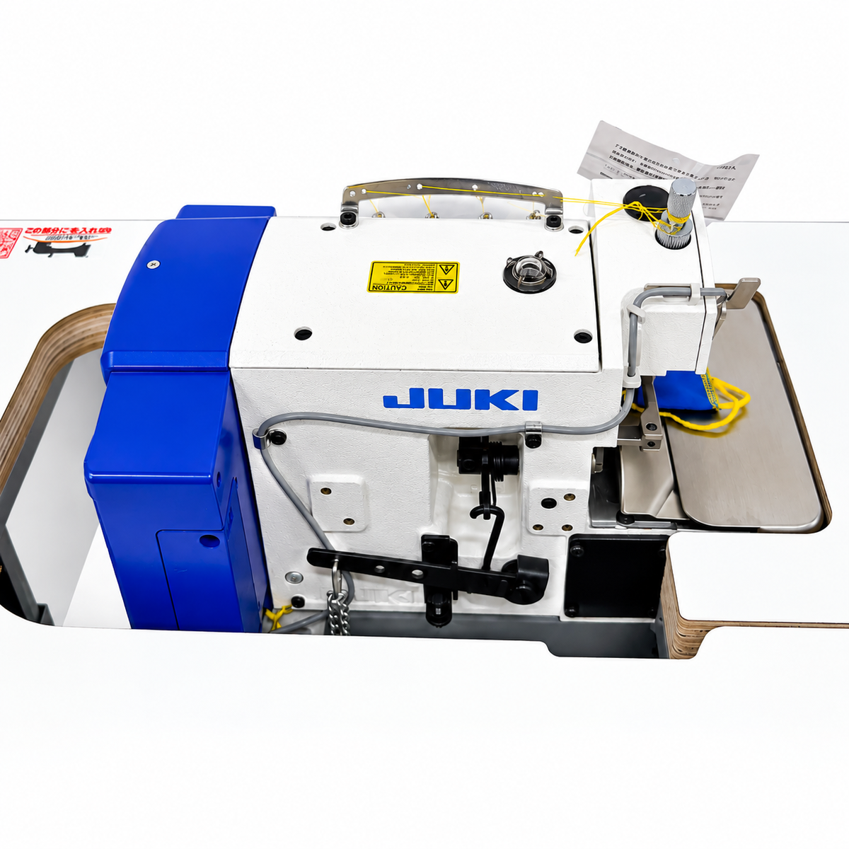 JUKI® MO-6814AD-BE640-HDD10S High-Speed 2-Needle Industrial Overlock Sewing Machine – Complete with Table & Stand