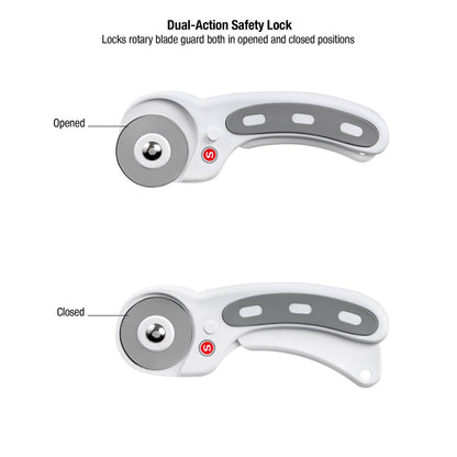 SINGER 45mm Rotary Cutter with Trigger Release & Blade Replacement