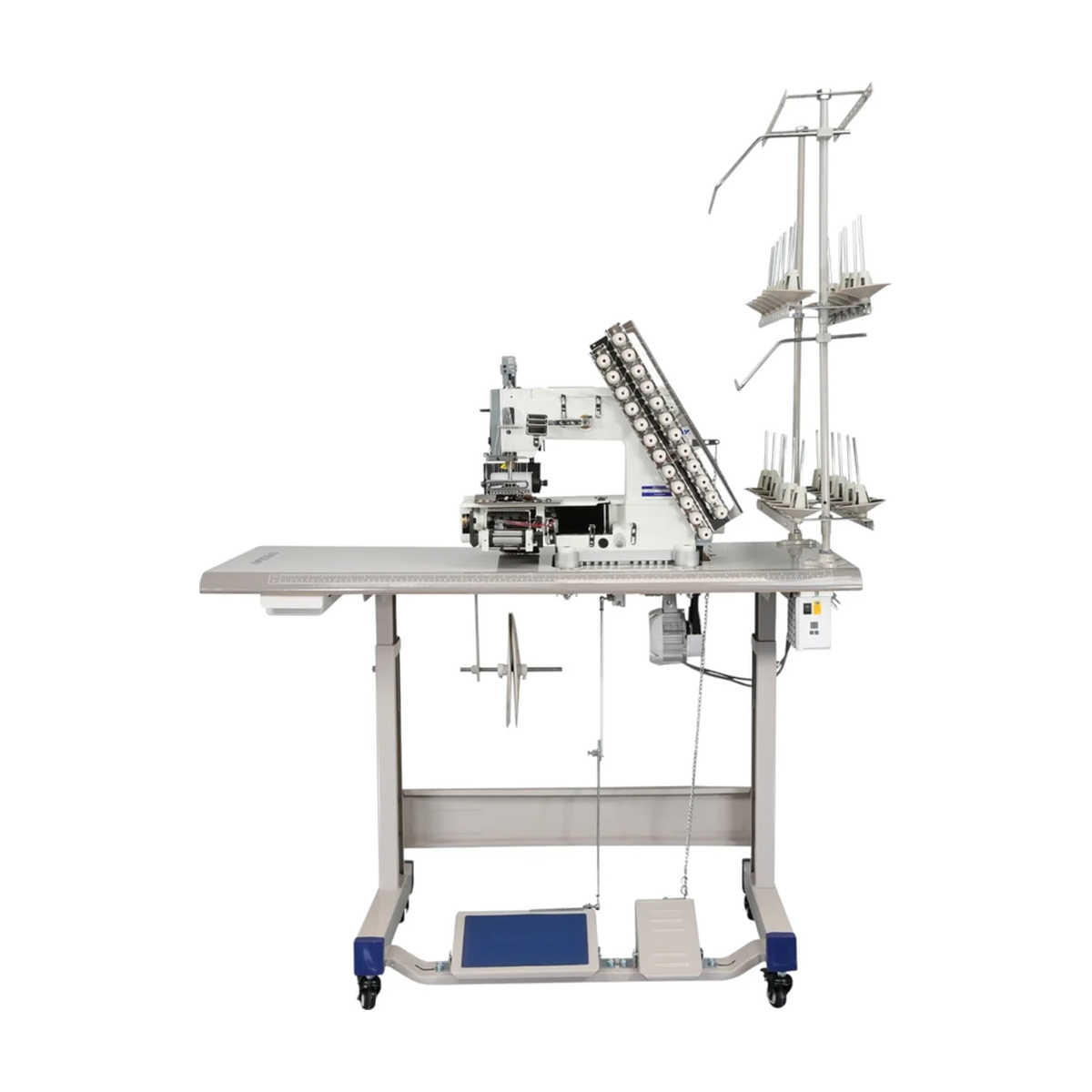 Speedway SW008-12064P/VWL 12-Needle Industrial Sewing Machine – Complete with Table & Stand