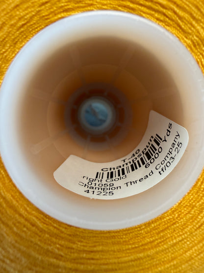 THREAD T-40 GOLD-1059 POLYESTER CHAMSPUN — 6000 yds