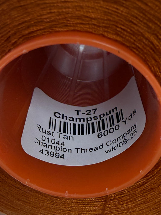 THREAD T-27 POLYESTER RUST TAN 1044 CHAMPSPUN 6000 Yds