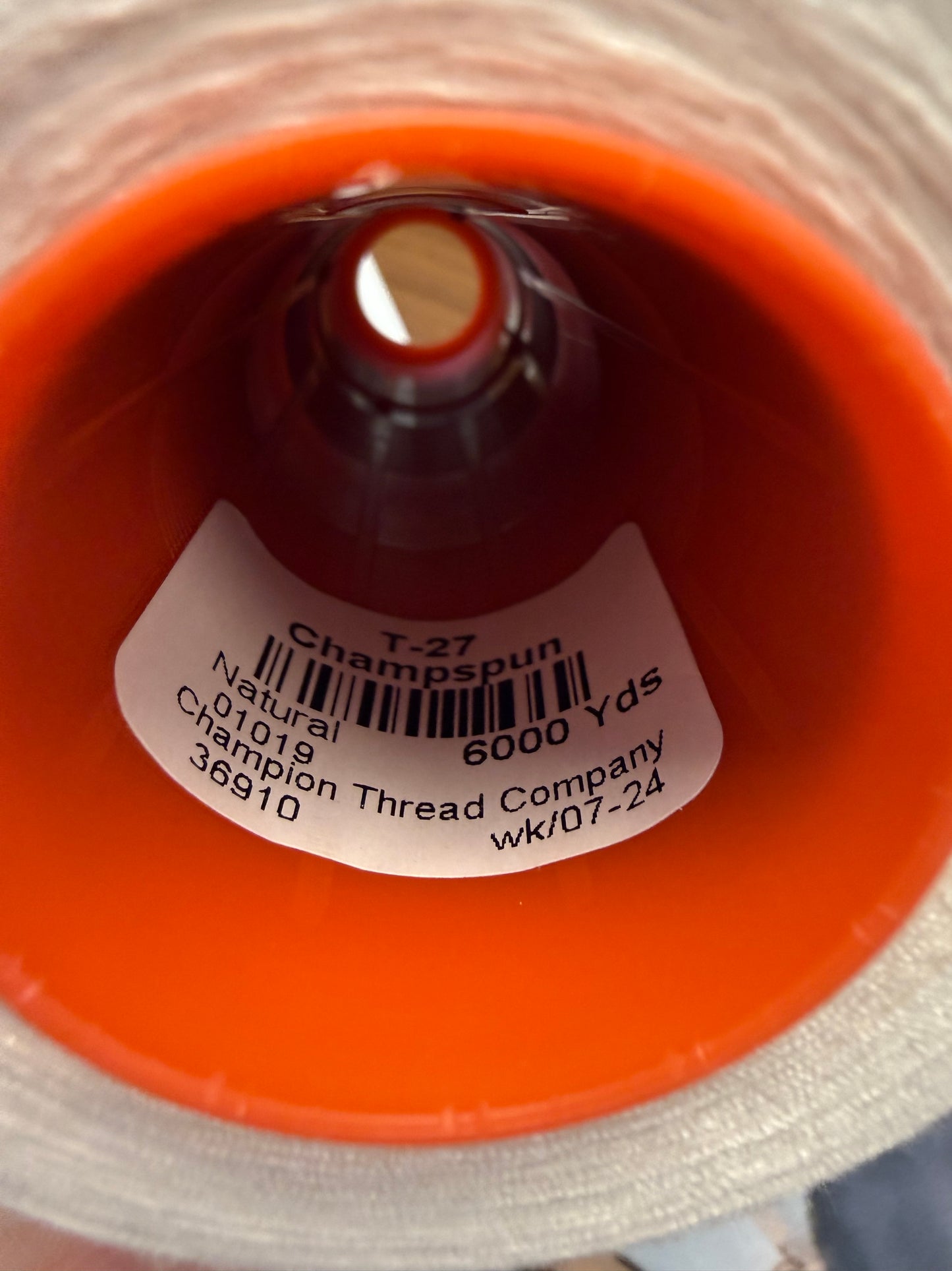 THREAD T-27 POLYESTER NATURAL 1019 CHAMPSPUN 6000 Yds