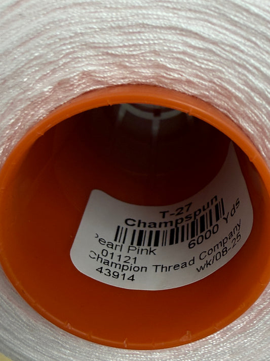 THREAD T-27 PEARL PINK-1121 POLYESTER CHAMPSPUN 6000 Yds