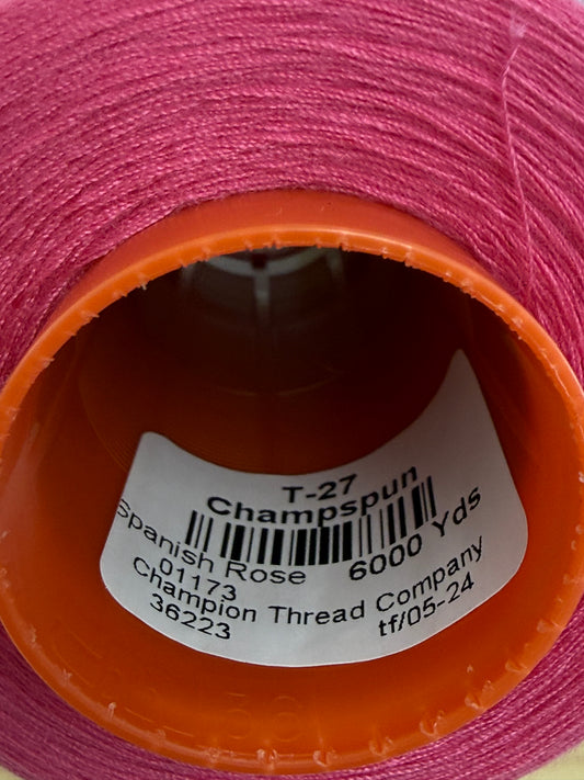 THREAD T-27 SPANISH ROSE-1173 POLYESTER CHAMPSPUN 6000 Yds