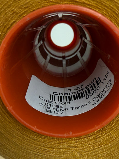 THREAD T-27 DUST GOLD -1084 POLYESTER CHAMPSPUN 6000 Yds