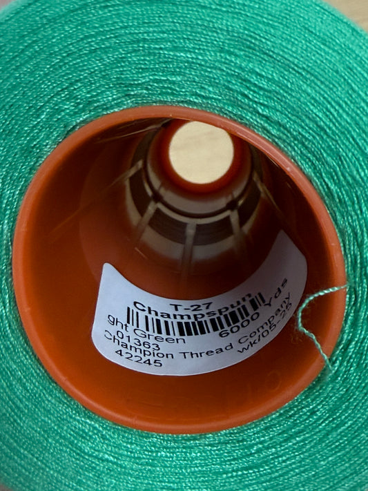 THREAD T-27 GHT GREEN-1363 POLYESTER CHAMPSPUN 6000 Yds