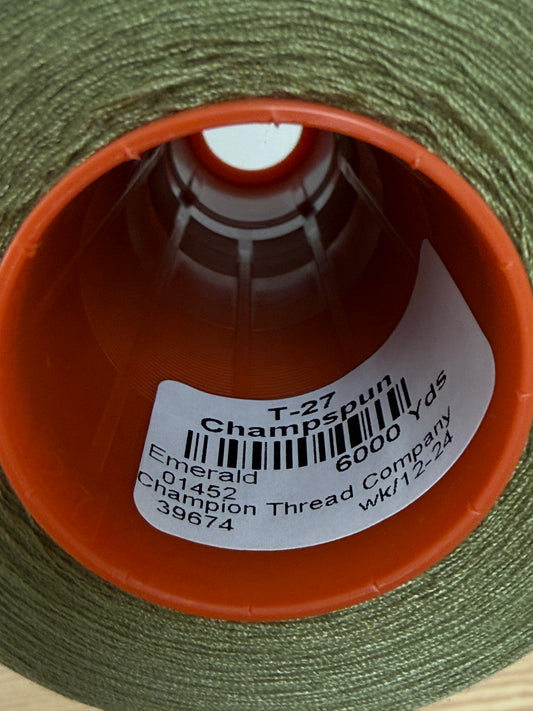 THREAD T-27 ESMERALD-1452 POLYESTER CHAMPSPUN 6000 Yds