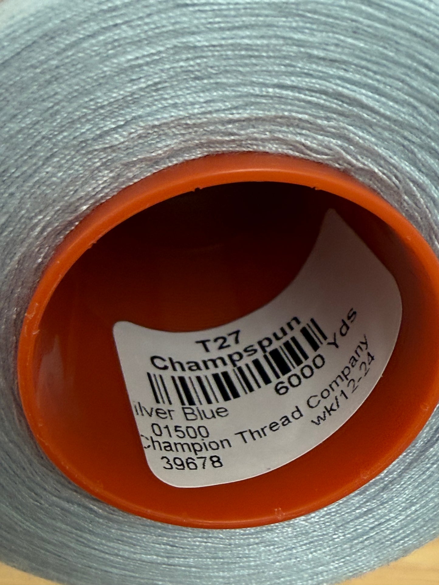 THREAD T-27 SILVER BLUE-1500 POLYESTER CHAMPSPUN 6000 Yds