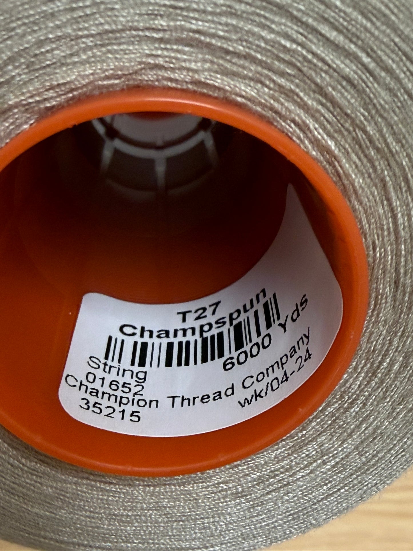 THREAD T-27 STRING-1652 POLYESTER CHAMPSPUN 6000 Yds